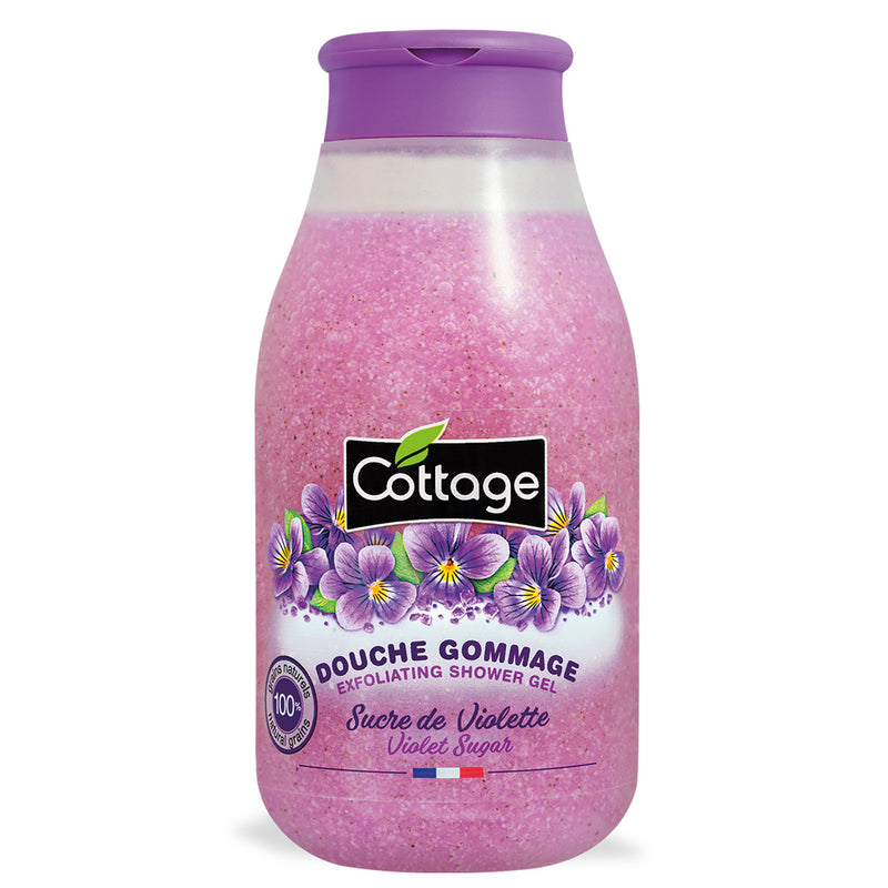 Gel douche gommage quotidienne au sucre de violette, Cottage (270 ml)